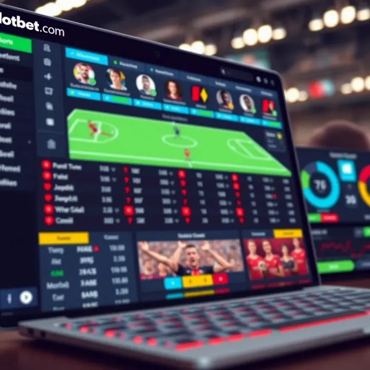 Dashboard displaying live sports scores on iLotbet platform