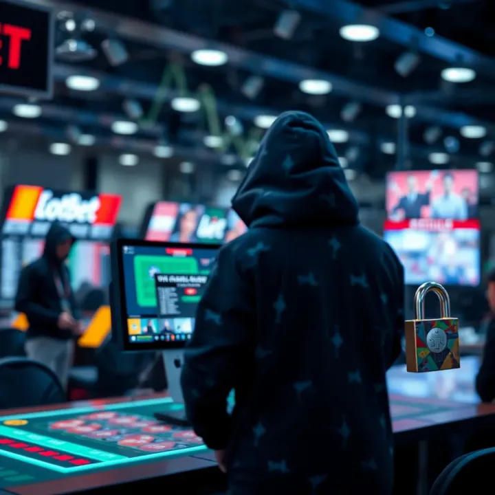 Conceptual visualization of online betting platform security and user protection measures