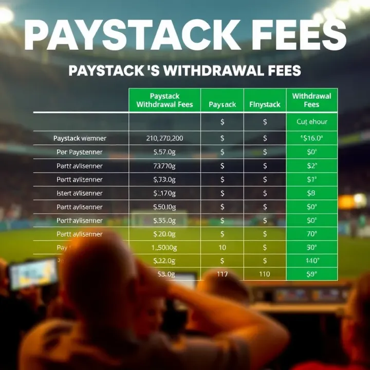 Graphic illustrating Paystack withdrawal fees structure on Ilotbet platform in Nigeria