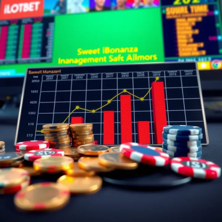 Illustration of a bankroll management chart with coins and betting chips for Nigerian gamers