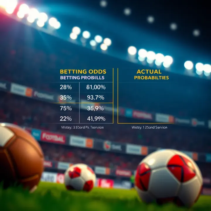 Graphic illustrating the comparison between betting odds and actual probabilities in sports gambling