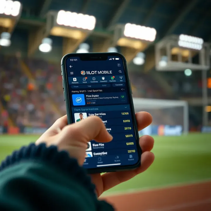 User navigating the Old Ilotbet Mobile platform on a smartphone displaying sports betting options