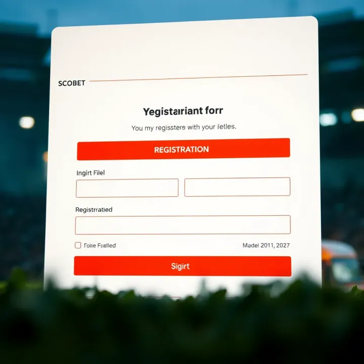 Illustration showing the registration form on SC0RE Ilotbet with user input fields