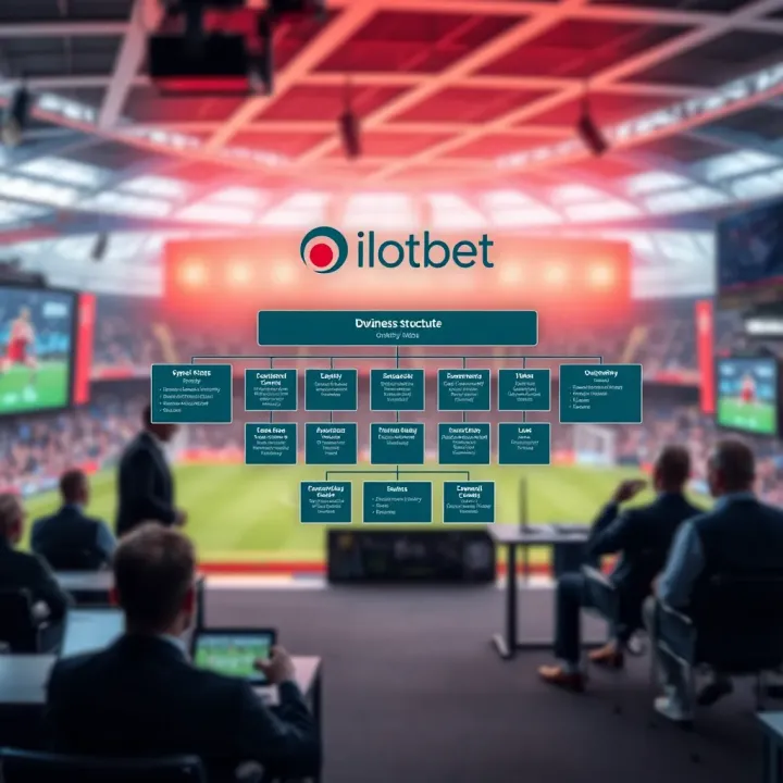Illustration showing a digital representation of ownership and business structure of a sports betting platform
